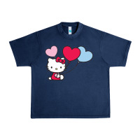 Navy kitty Urban Heavy Tee - ArtMosaic