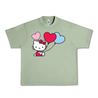 Oil Green kitty Urban Heavy Tee - ArtMosaic