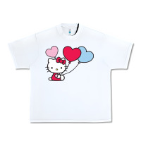 White kitty Urban Heavy Tee - ArtMosaic