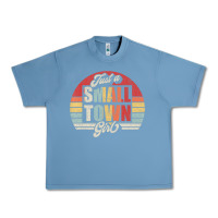 Pebble Blue Limited Edition Retro Vintage Just A Small Town Girl Urban Heavy Tee - ArtMosaic