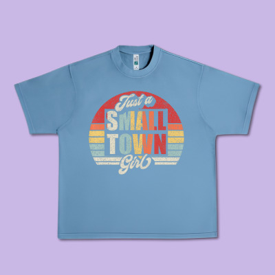 Limited Edition Retro Vintage Just A Small Town Girl Urban Heavy Tee Designed By Artmosaic