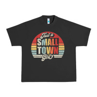 Pigment Black Limited Edition Retro Vintage Just A Small Town Girl Urban Heavy Tee - ArtMosaic