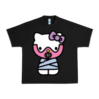 Black hell kitty cute devil Urban Heavy Tee - ArtMosaic