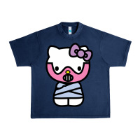 Navy hell kitty cute devil Urban Heavy Tee - ArtMosaic