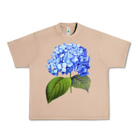 Burro Blue  hydrangea Urban Heavy Tee - ArtMosaic