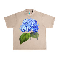 French Oak Blue  hydrangea Urban Heavy Tee - ArtMosaic