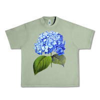 Oil Green Blue  hydrangea Urban Heavy Tee - ArtMosaic
