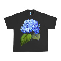 Pigment Black Blue  hydrangea Urban Heavy Tee - ArtMosaic