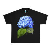 Black Blue  hydrangea Urban Heavy Tee - ArtMosaic
