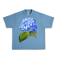 Pebble Blue Blue  hydrangea Urban Heavy Tee - ArtMosaic