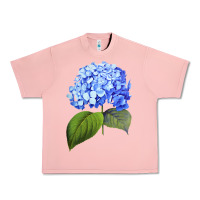 Salmon Blue  hydrangea Urban Heavy Tee - ArtMosaic