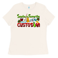 Bone Santa's Favorite Custodian Ladies Tee - LillyAllenDesigns