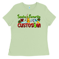Matcha Santa's Favorite Custodian Ladies Tee - LillyAllenDesigns