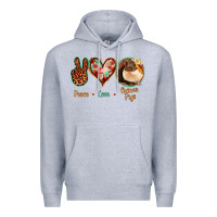 Heather Grey Peace Love Guinea Pigs Premium Hoodie - Jasminsmagicworld