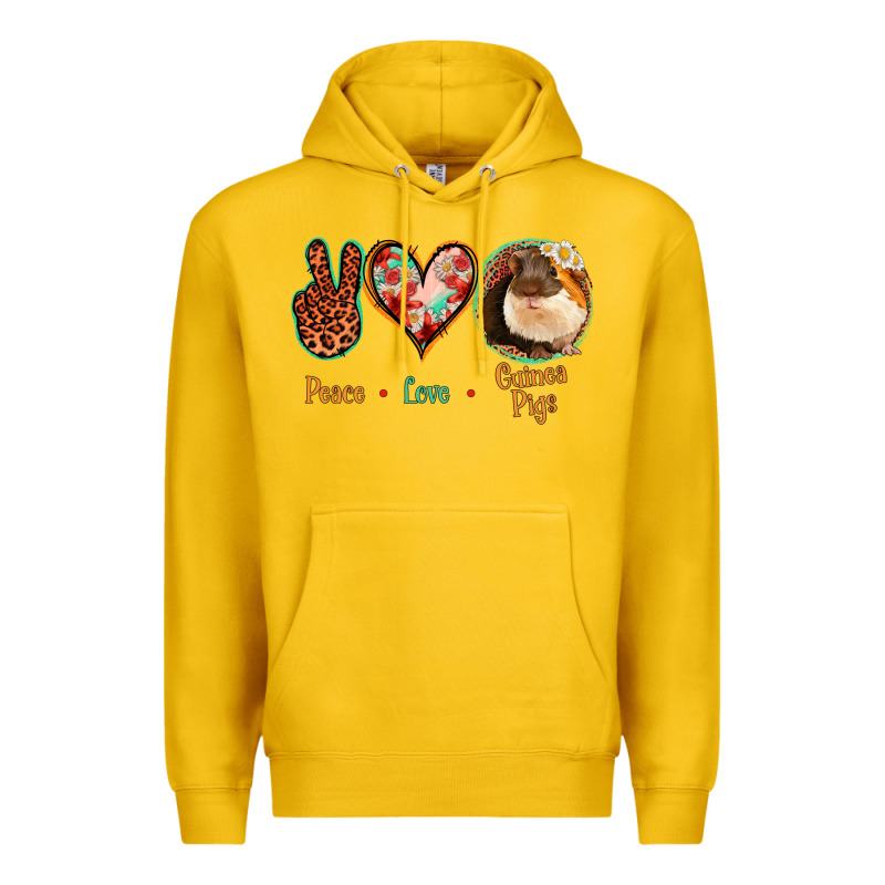 Peace Love Guinea Pigs Premium Hoodie by Jasminsmagicworld | Teevron