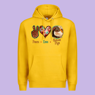 Peace Love Guinea Pigs Premium Hoodie Designed By Jasminsmagicworld