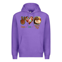 Purple Peace Love Guinea Pigs Premium Hoodie - Jasminsmagicworld