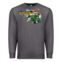 Charcoal Heather Maryland Map Sunflower Cactus Serape Premium Sweatshirt - RanaPortraitStore
