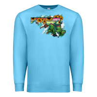Ocean Blue Maryland Map Sunflower Cactus Serape Premium Sweatshirt - RanaPortraitStore