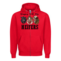 Red hanging with my heifers Zipper Hoodie - RanaPortraitStore