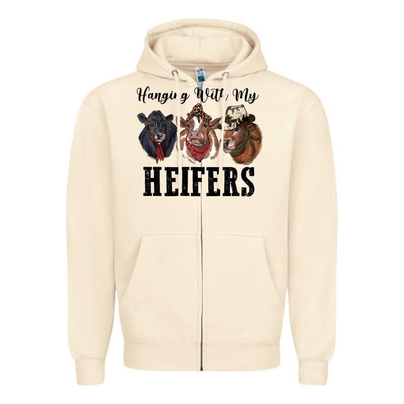 Hanging With My Heifers Zipper Hoodie by RanaPortraitStore | Teevron