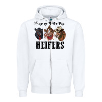 White hanging with my heifers Zipper Hoodie - RanaPortraitStore