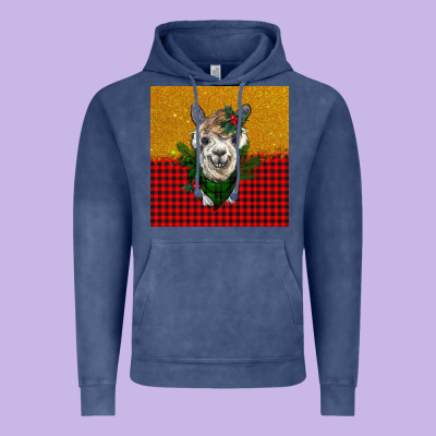 Christmas Alpacas Vintage Hoodie Designed By Barkaloodesign