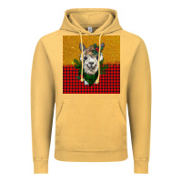 Vintage Mustard christmas alpacas Vintage Hoodie - BarkalooDesign