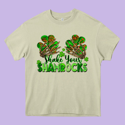 Shake Your Shamrocks Heavy Core Tee Designed By Fadigitalartstudio