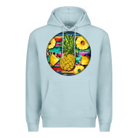 Blue Mist pineapple leopard Premium Hoodie - BarkalooDesign