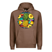 Chestnut pineapple leopard Premium Hoodie - BarkalooDesign