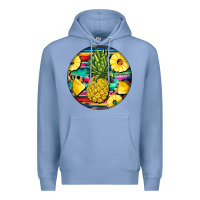 Colony Blue pineapple leopard Premium Hoodie - BarkalooDesign