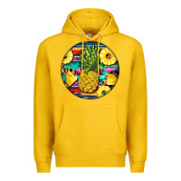 Lemon pineapple leopard Premium Hoodie - BarkalooDesign