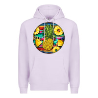 Lilac pineapple leopard Premium Hoodie - BarkalooDesign