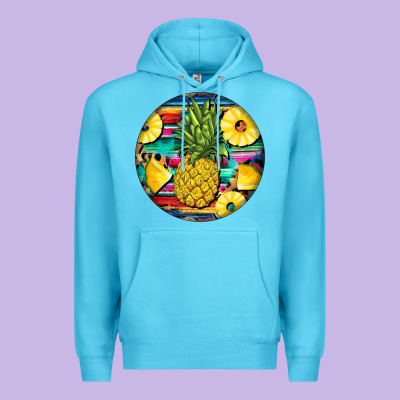 Pineapple Leopard Premium Hoodie Designed By Barkaloodesign