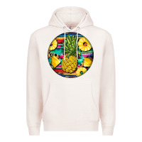 Pale Pink pineapple leopard Premium Hoodie - BarkalooDesign