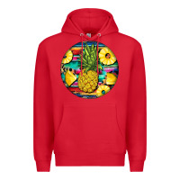 Red pineapple leopard Premium Hoodie - BarkalooDesign