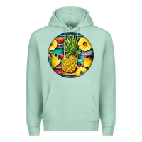 Seafoam pineapple leopard Premium Hoodie - BarkalooDesign