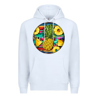 White pineapple leopard Premium Hoodie - BarkalooDesign