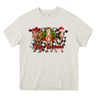 Cream feliz navidad heifers front view Heavy Core Tee - RanaPortraitStore