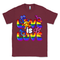 Burgundy Love is love Classic Tee - FaDigitalArtStudio