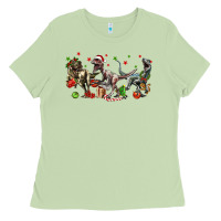Matcha Three Christmas Dinosaurs Ladies Tee - LillyAllenDesigns