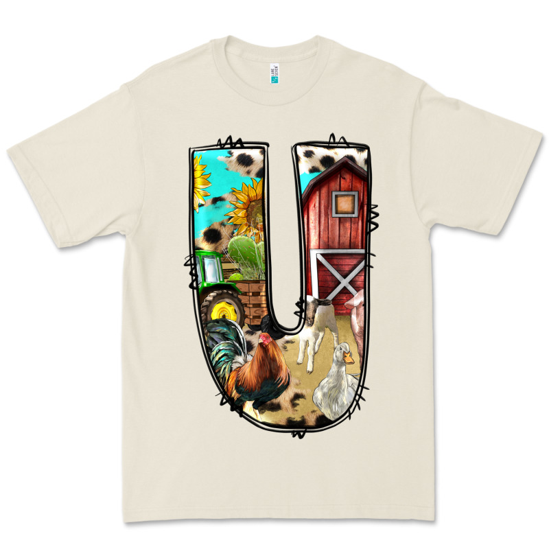Farm Life Alphabet Lowercase Letters U Premium Tee by BundleAndBundleShop | Teevron