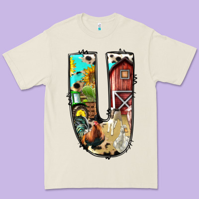 Farm Life Alphabet Lowercase Letters U Premium Tee Designed By Bundleandbundleshop