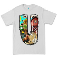 Dove Grey farm life alphabet lowercase letters u Premium Tee - BundleAndBundleShop