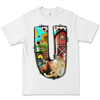 White farm life alphabet lowercase letters u Premium Tee - BundleAndBundleShop