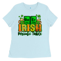 Baby Blue Beer Irish Periodic table St. Patrick's Ladies Tee - LillyAllenDesigns