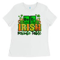 White Beer Irish Periodic table St. Patrick's Ladies Tee - LillyAllenDesigns