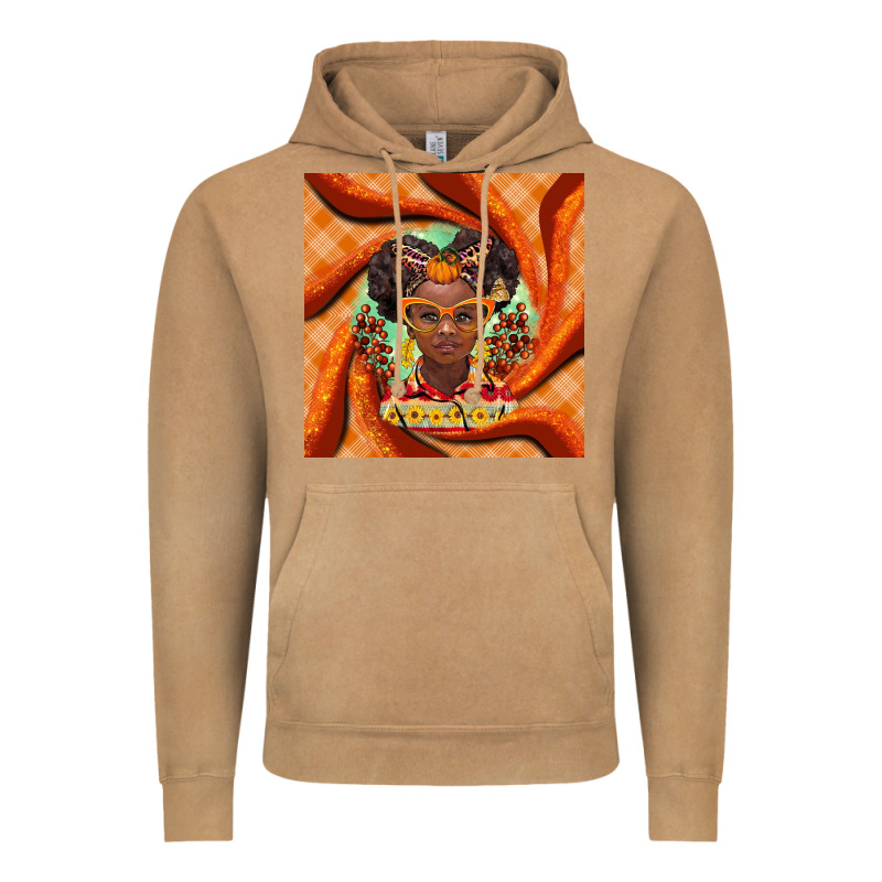 Fall African Girl Vintage Hoodie by BarkalooDesign | Teevron