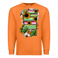 Carrot Mississippi Map Sunflower Cactus Serape Premium Sweatshirt - RanaPortraitStore